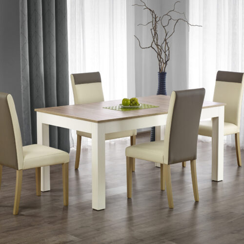 SEWERYN 160/300 cm pikendatav söögilaud tamm / valge