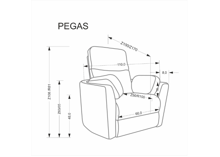 Pegas tugitool, beež